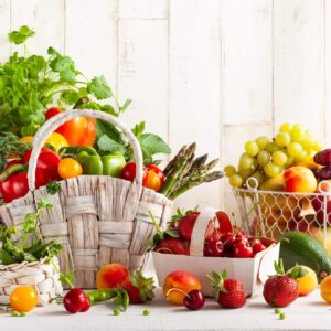 Acrylglasbild Frisches Obst & Gemüse