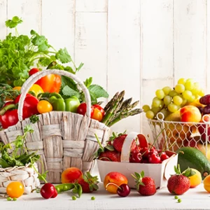 Acrylglasbild Frisches Obst & Gemüse