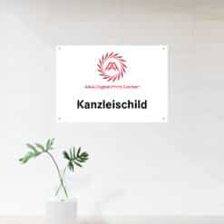Kanzleischild drucken – Acryl, Aluverbund oder Forex