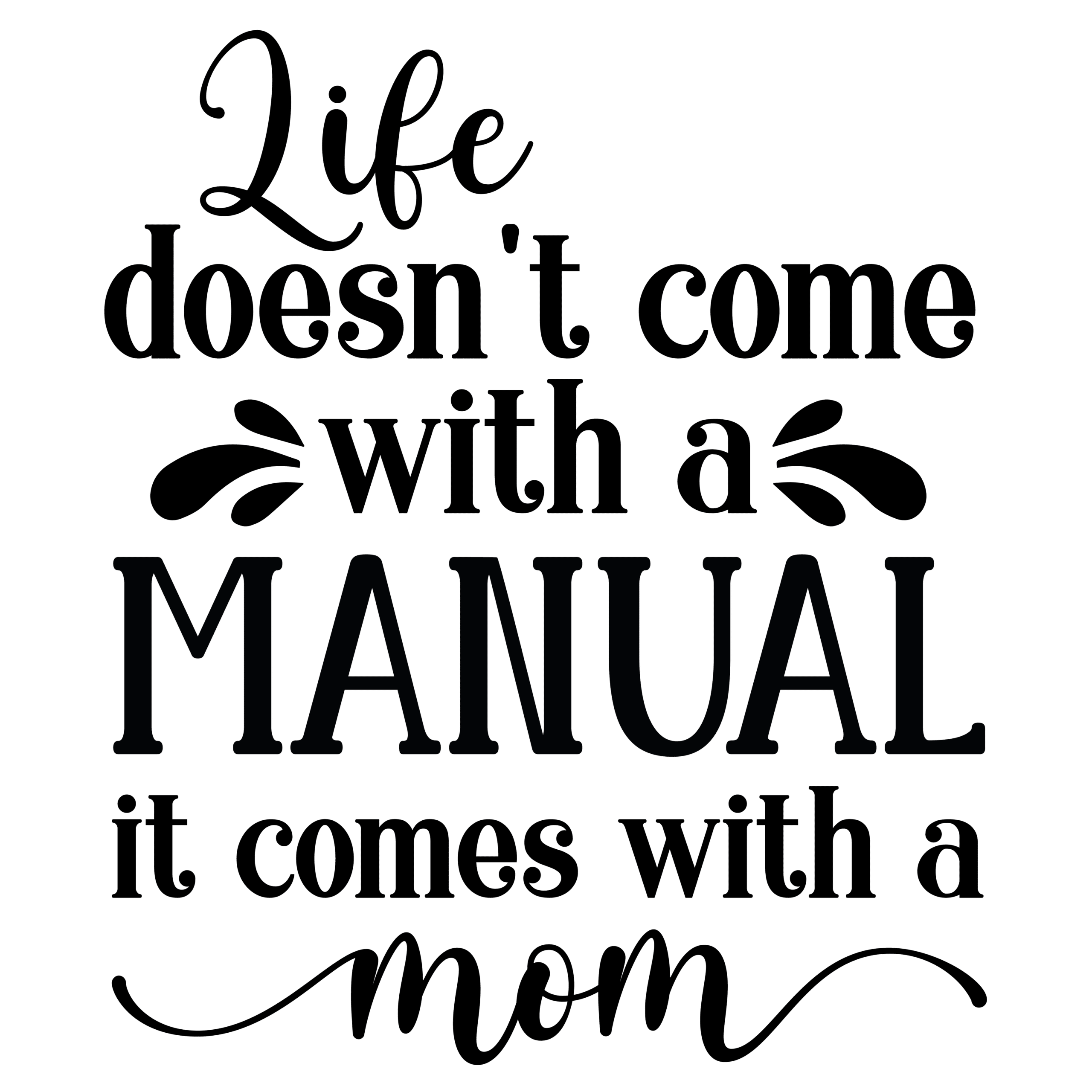 Lofe doesn't come with a manual it comes with a mom-01