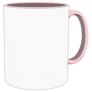 tasse innen und henkel rosa